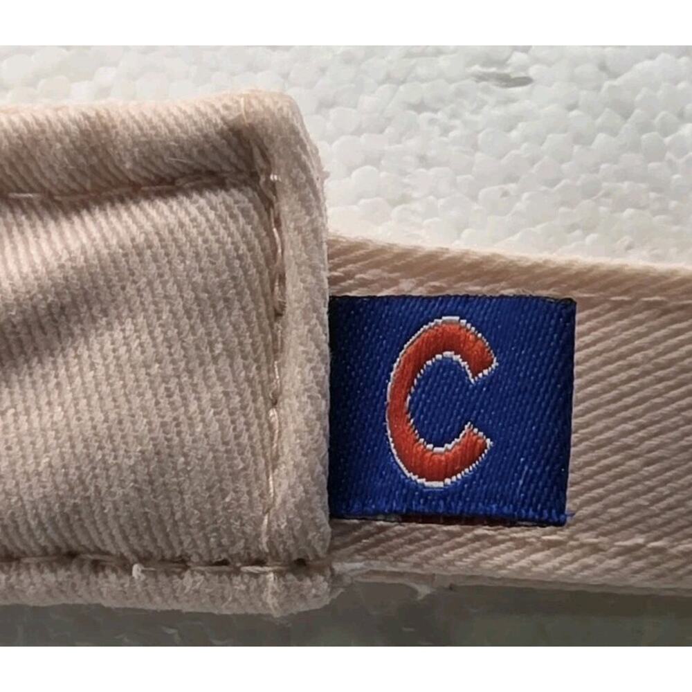 Genuine Chicago Cubs Pink Visor 47 Brand MLB Red C Logo Hook And Loop Strap - Picture 5 of 10